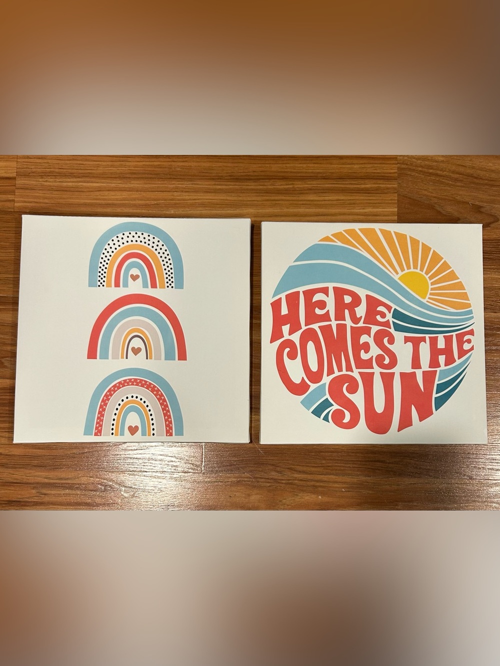 Canvas Retro Style Art Prints Set of Two